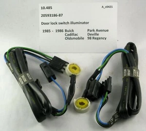 1985-1986 Buick Cadillac Oldsmobile NOS door lock illumination 20593186-7 - Picture 1 of 4