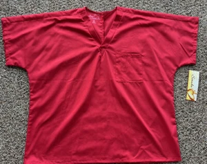 NWT Women's XL Red I Love Scrubs Scrub Top - Picture 1 of 1