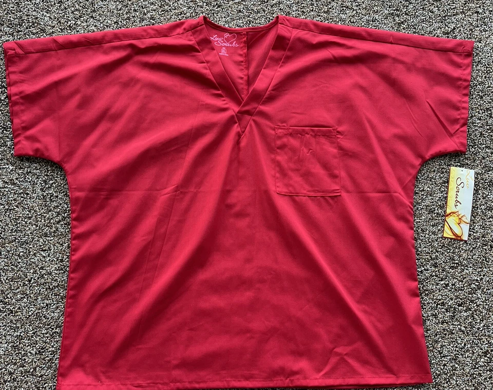 Blusa esfoliante feminina XL vermelha I Love nova com etiquetas - Imagem 1 de 1