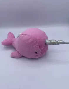 Bolsa de frijoles de felpa rosa unicornio ballena narval sorbete marino Jellycat - Imagen 1 de 6