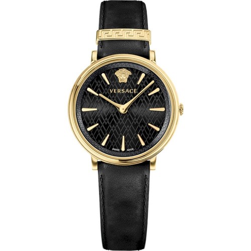 Versace orologio da polso donna V CIRCLE nero oro 38 mm VE8100819