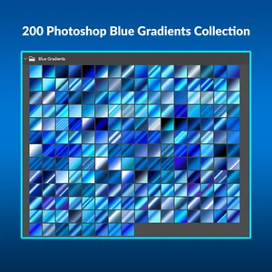 200 Photoshop Blue Gradients Collection - Picture 1 of 1