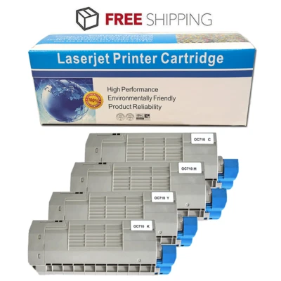 Tóner 4 PK para Oki C711 C710 C711N C710N C711DN C710DN C711DTN 43866104 | BCMY Foto 1 de 2