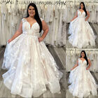 Plus Size Wedding Dresses Ruffles Straps Bridal Gowns