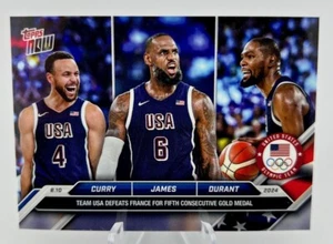 2024 Topps Now Olympics Lebron James Stephen Curry Kevin Durant #26 USA - Bild 1 von 2