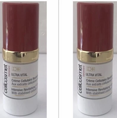 Cellcosmet Ultra Vital Revitalizing Cell Cream 2X15ml Travel Size New. - Image 1 of 4