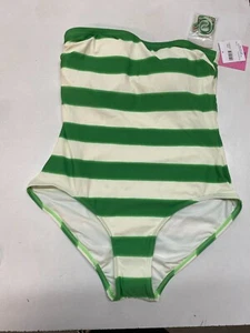 Costume da bagno Kate Spade pezzo unico taglia S fascia e reggiseno costruito in stile pesto - Foto 1 di 2