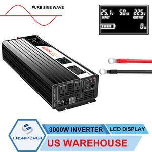 pure sine wave inverter 3000w 12v 24V 48V 36V dc to ac 120V power inverter - Picture 1 of 11