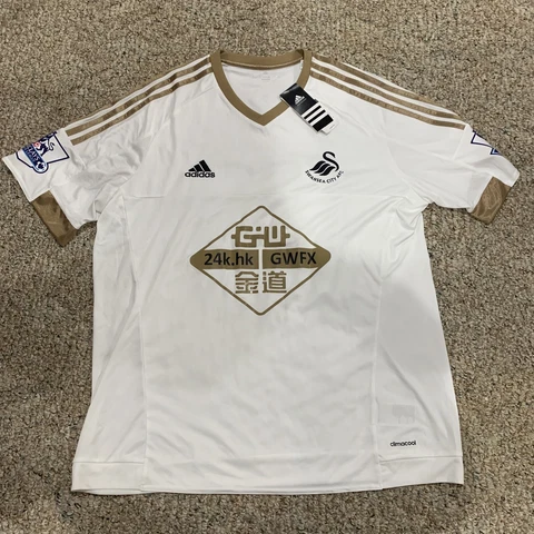 ADIDAS MEN'S FC SWANSEA CITY 2015/2016 HOME SOCCER FOOTBALL SHIRT JERSEY Size XL Cover