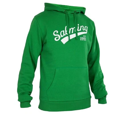 SALMING LOGO HOOD SUDADERA M-XXXL NUEVO 55€ suéter camisa de entrenamiento verde - Imagen 1 de 4