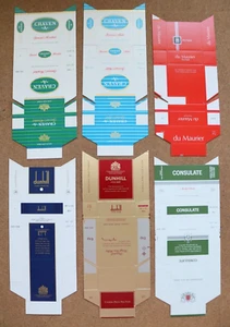 Unfolded Unused Cigarette Boxes, B&H, Dunhill, Consulate, Craven, Du Maurier - Picture 1 of 4