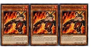 Yugioh - 3X Elementsaber Malo - Common - 1st Edition - FLOD-EN022 - Near Mint - Picture 1 of 1