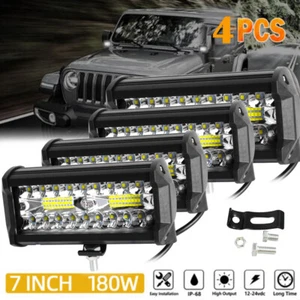 Combo de foco de inundación LED de 7 pulgadas 400 W 4 piezas barra de luces de trabajo de camión de conducción todoterreno - Imagen 1 de 12