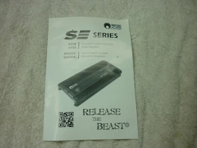 RE AUDIO SE SERIES AMPLIFIER OWNER'S MANUAL!!! - Image 1 of 3