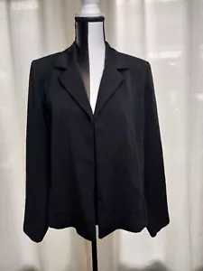 Hillard & Hanson Black Blazer One Clip Closure - Size M - Picture 1 of 8