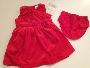 Carters Baby Girl Dress Wedding Holiday Size 3 6 9 12 18 24 months Red Velvet - Picture 1 of 4