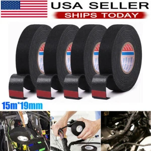 4 Rolls Adhesive Cloth Fabric Electrical Wiring Harness Loom Insulation Tape US! - Picture 1 of 12