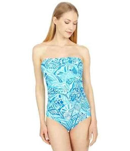 Helen Jon Womens Blue Classic Bandeau One-Piece Swimsuit L114009 Size Small - Picture 1 of 3