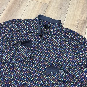 Camicia Bugatchi uomo XXL floreale soft touch maniche lunghe vestibilità a forma di bottoni - Foto 1 di 5