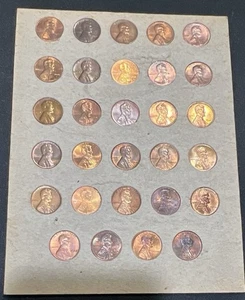 Original Toned Lincoln Cents Lot (29) - Picture 1 of 6