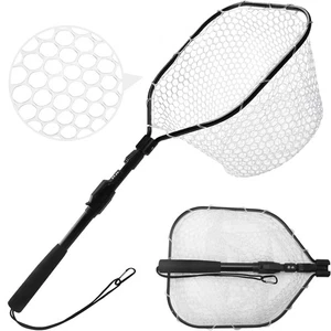 Yeahmart Fliegenfischen Kescher, Teleskop Klappbarsch Forelle Angeln Kescher... - Bild 1 von 7