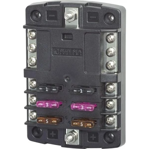 Bloque de 6 fusibles Blue Sea Systems ST Blade 5030 con bus negativo común - Imagen 1 de 1