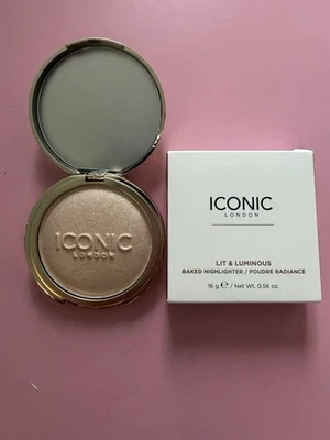 ICONIC LONDON Lit & Luminous Baked Highlighter – 16g / 0.56oz | Radiant Glow - Image 1 of 4