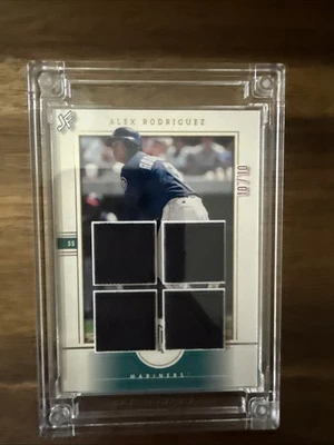 2001 Upper Deck Alex Rodriguez Jersey Fusion Quad Jersey Patch #/10 - Image 1 of 4
