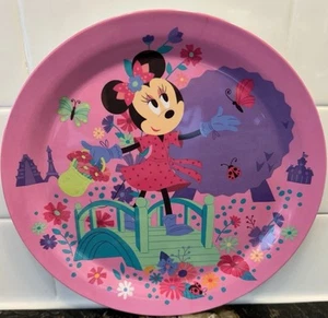 Disney Parks 2021 Epcot Minnie Mouse Teller Flower & Garden Melamin Teller 8" - Bild 1 von 3
