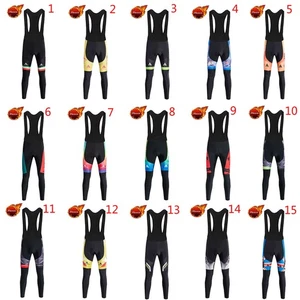 Miloto Men's Winter Cycling Bib Tights Padded Thermal Bike Cycle Bib Pants S-5XL - Picture 1 of 34
