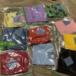 Lote De Colección De 10 Bufandas Mezcladas Colores Pequeños - Grandes-Seda y Rayón B - Imagen 1 de 5