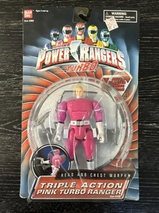 Power Rangers Turbo-Triple Action Pink Turbo Ranger #2998 1997 Bandai Neu/Versiegelt - Bild 1 von 13