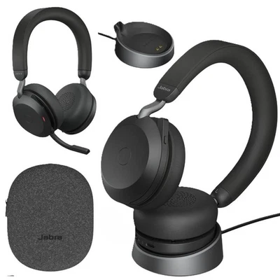 Kabellose Over-Ear-Kopfhörer mit Mikrofon Jabra Evolve2 75 UC Station - Bild 1 von 4
