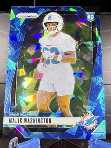 2024 Malik Washington Panini Prizm Blue Cracked Ice Prizm Rookie #371 3/99 - Bild 1 von 2