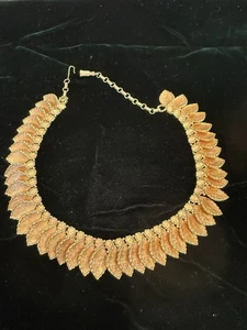 Collar Gargantilla Coro Francois Vintage 12-16 Pulgadas Tono Dorado Buen Estado - Imagen 1 de 8