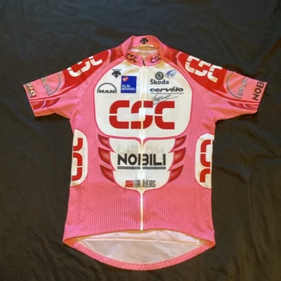 Мужская футболка CSC Descente 2006 Giro Winner для велосипедной команды размер большой короткий рукав - Изображение 1 из 4