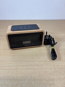 Bedside DAB/FM Radio with Wireless Phone Charging and Alarm - Roxel Nod - Oak - Picture 1 of 7