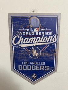 Los Angeles Dodgers 2025 World Series Champions 11x17” DISTRESSED Wood Sign  - Picture 1 of 4