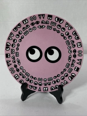 IKEA 23102 PLATO DE ENSALADA OJOS ROSAS Glödande Walter Van Beirendonck NUEVO CON ETIQUETAS ¡RARO! Foto 1 de 4