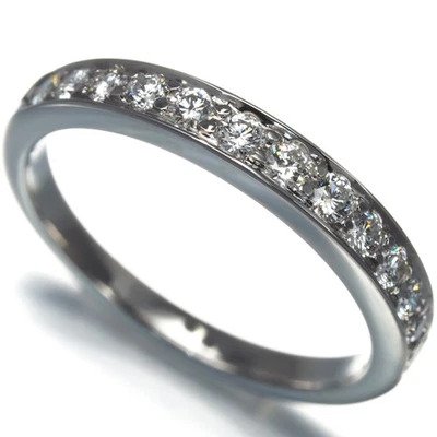 Auth Tiffany&Co. Ring Diamond Half Eternity US4.25-4.5 950 Platinum - Image 1 of 4