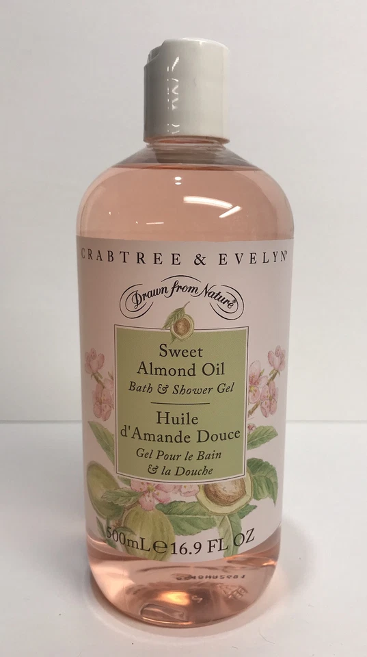 Crabtree and Evelyn ~Sweet Almond Oil ~Bath & Shower Gel 16.9 oz New! - Image 1 of 1