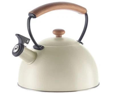 Oggi Stovetop Tea Kettle Stainless Steel Whistle 85oz / 2.5 lt Tan Warm Gray - Image 1 of 4