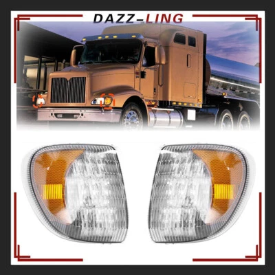 Par de luces LED de señal de giro de esquina para International 9200 9400 5900 diestro y derecho Foto 1 de 4