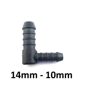 Conector de tubería de manguera de tubo de púas de 14 mm a 10 mm con púas accesorio unificador aire agua - Imagen 1 de 3