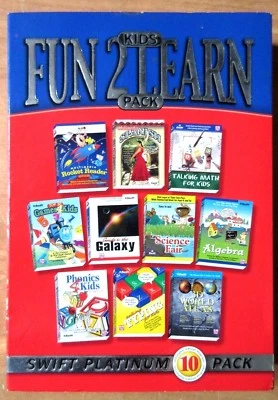 Fun 2 Learn Kids Pack 10 Complete Software Programs by COSMI   Windows 2001 - Image 1 of 4