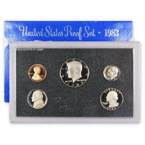 1983 Proof Set U.S. Mint Original Government Packaging OGP Collectible Cover