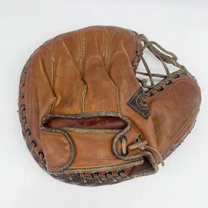 Vecchio antico guanto da baseball anni '50 costruito artigianalmente con sonetto - Foto 1 di 8