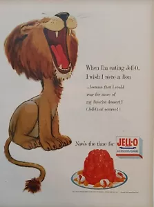 1954 vintage Jell-O print ad. Vintage Animal Art. Lion. - Picture 1 of 1