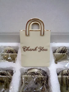 LENOX American by Design 3" SHOPPING BAG FAVORS Set/10 ~ SKU 849366 THANK YOU - Picture 1 of 10