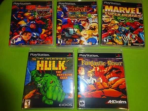 Empty Cases!   Marvel Super Heroes Capcom vs. Street Fighter Hulk Fantastic PS1 - Picture 1 of 11